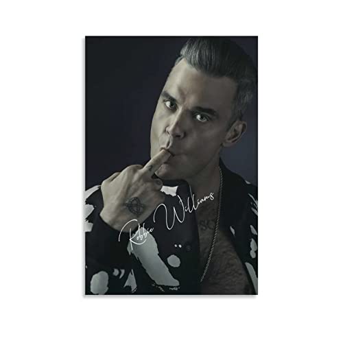 AIPHE Foto Auf Leinwand Robbie Williams Moderne dekorative Leinwand Wandkunst Wohnzimmer Poster Schlafzimmer 30x50cm Kein Rahmen von AIPHE