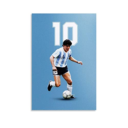 AIPHE Foto Auf Leinwand Sport Diego Maradona Drucken Bilderbilder für Wohnzimmer Schlafzimmer Dekoration 30x50cm Kein Rahmen von AIPHE