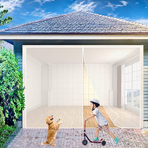 Fliegengitter Balkontür, 100x245 cm Magnetischer Fliegenvorhang Moskitonetz, Auto Schließen, magnetische Adsorption, Luft kann frei strömen, für Balkontür Kellertür, Weiß P von AIPPEI