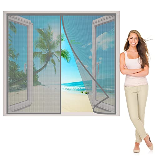 Fliegengitter Fenster Magnet, 160x125 cm Insektenschutz Fenster Ohne Bohren, Automatisches Schließen Magnet Fliegenvorhang Moskitonetz Fenster für BalkonFenster Wohnzimmer Terrassen, Grau P Fliegengitter Fenster Magnet, 160x125 cm Insektenschutz Fenster Ohne Bohren, Automatisches Schließen Magnet Fliegenvorhang Moskitonetz Fenster für BalkonFenster Wohnzimmer Terrassen, Grau P von AIPPEI