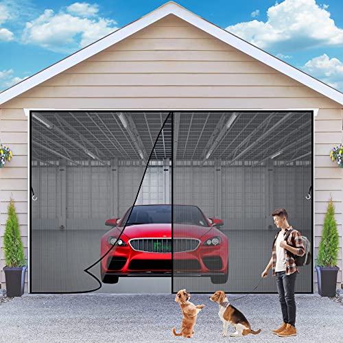 Fliegenvorhang Magnet Balkontür Ohne Bohren 110x270 cm Fliegengitter Magnet Tür, Insektenschutz Vorhang, Moskitonetz türe fliegentüren für Terrassentür, 2023-Version Anthrazit von AIPPEI