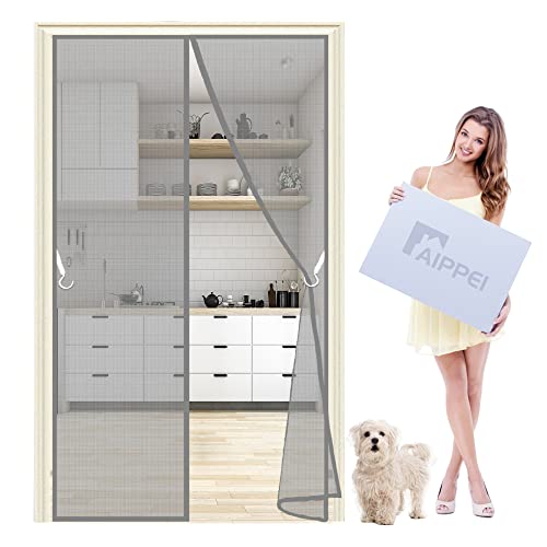 Moskitonetz für Türen, 65x225 cm Insektenschutz Magnetvorhang Fliegenvorhang Automatisches Schließen für Balkontür Terrassentür & Kellertür, Ohne Bohren, Grau P Moskitonetz für Türen, 65x225 cm Insektenschutz Magnetvorhang Fliegenvorhang Automatisches Schließen für Balkontür Terrassentür & Kellertür, Ohne Bohren, Grau P von AIPPEI