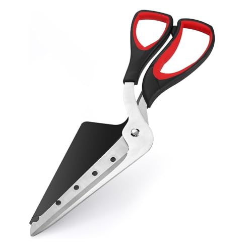 Pizzaschere,Pizzaschneider mit Scharfer Edelstahlklinge in Lebensmittelqualität und Griff mit Weichem Griff,Weichem Griff, Multifunktionale Küchenschere Spülmaschinenfest Pizza Tools von AIPWEYT Store