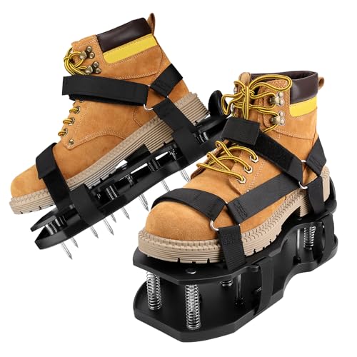 AIQII Rasenlüfterschuhe Nagelschuhe Rasenbelüfter Schuhe Rasenlüfter Nagelschuhe automatisches Schmutz- und Blatt-sauberes Desig für Rasen Aerifizierer Gartenschuhe AIQII Rasenlüfterschuhe Nagelschuhe Rasenbelüfter Schuhe Rasenlüfter Nagelschuhe automatisches Schmutz- und Blatt-sauberes Desig für Rasen Aerifizierer Gartenschuhe von AIQII
