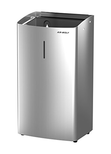 AIR-WOLF Abfallbehälter, 27 Liter, Edelstahl gebürstet, Serie Alpha von AIR-WOLF