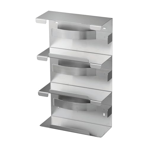 AIR-WOLF | Handschuh- und Kosmetiktuchspender | für 3 Boxen | HxBxT 403 x 240 x 99 mm | Edelstahl | gebürstet von AIR-WOLF