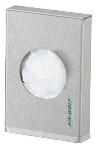 AIR-WOLF Hygienebeutelspender, Edelstahl transparent pulverbeschichtet, Serie Omega von AIR-WOLF