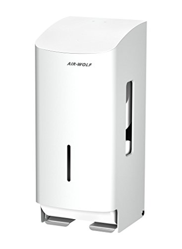 AIR-WOLF WC-Papierspender, 2 Rollen, Edelstahl weiß beschichtet, Serie Alpha von AIR-WOLF