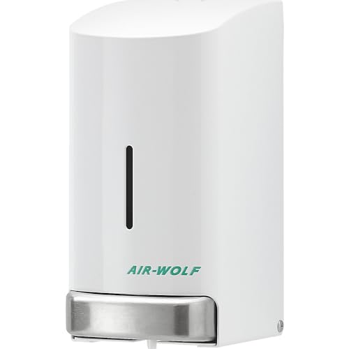 AIR-WOLF Seifen- und Desinfektionsmittelspender, 0,8 Liter, Edelstahl weiß, Serie Alpha AIR-WOLF Seifen- und Desinfektionsmittelspender, 0,8 Liter, Edelstahl weiß, Serie Alpha von AIR-WOLF