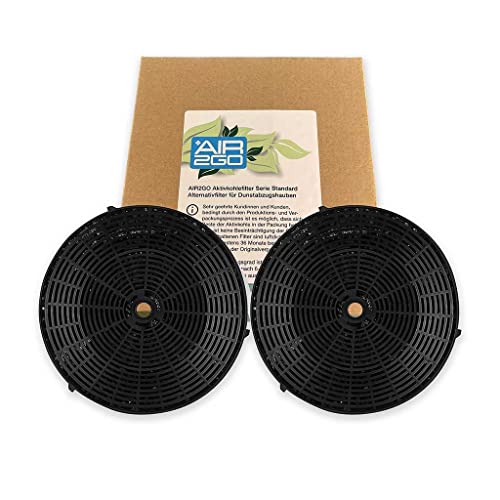 AIR2GO Aktivkohlefilter als Ersatz für Indesit 484000008824 / AMC072 (2 Stück) CF39 von AIR2GO