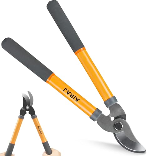 AIRAJ Astschere 38.5cm,Professionelle Bypass-Getriebeastschere,Einfaches Trimmen Von 30 mm Dicken Ästen,Für Frisches Holz, SK5 Original Hochwertige Präzisionsstahlklinge, Scharf, Leicht Und Langlebig von AIRAJ