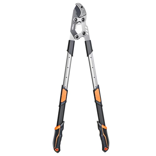 AIRAJ Schwere Astschere | 68-88cm Teleskop Astschere | Amboss Gartenschere | Scharfe SK5 Klinge | Schnelles Schneiden | Beschneidet Mühelos Äste(55mm Max) | für Frische und Verwelkte Zweige von AIRAJ