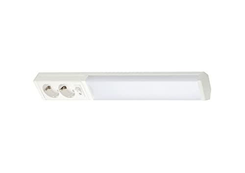 AIRAM Handy 450 IP21 5W 830/840 DSO WH LED Tischbeleuchtung mit 2-Wege-Steckdose 40.000 h. weiß von AIRAM