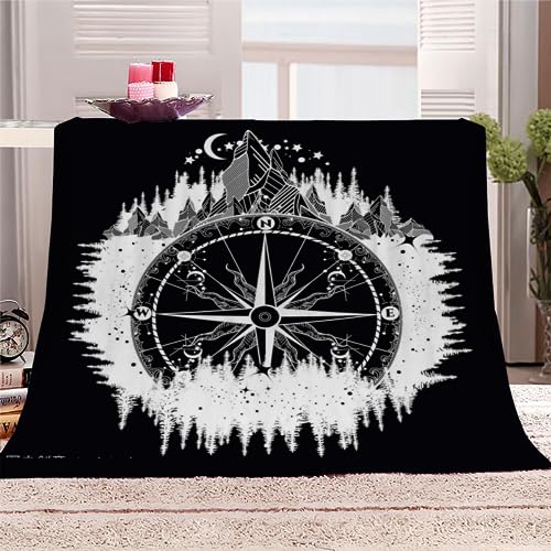 Kuscheldecke Sofa Fleece Decke Hobbit Bett Wohndecken Decke 130x150cm, Weiche Warm Kuscheldecke Flauschig Sternenhimmel Schwarz Wohndecken Geschenke für Jungen Mädchen von AIREBE