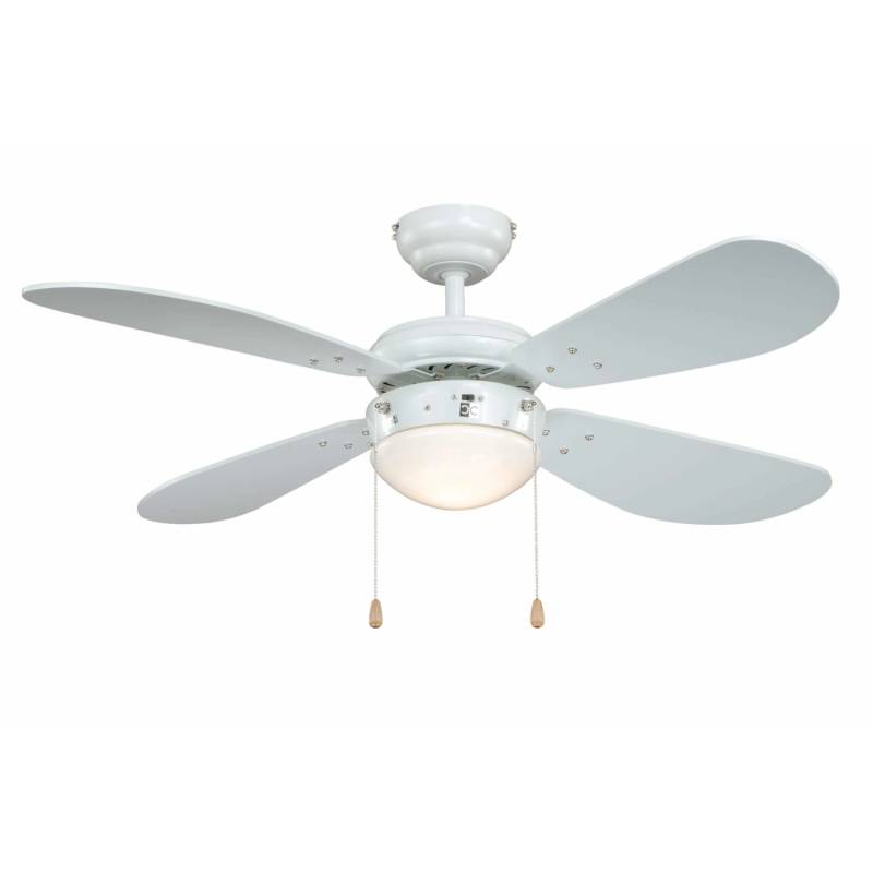 AIRERYDER Deckenventilator Classic 105 cm Weiß mit Beleuchtung und Zugketten von AIRERYDER