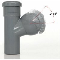 Airfit - Universal Abzweig, dn 100 x 50, grau von 45°-88° stufenlos von AIRFIT