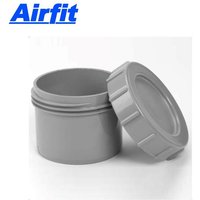 Endstopfen, Muffenstopfen mit Schraubverschlusskappe, grau, DN40 - Airfit Endstopfen, Muffenstopfen mit Schraubverschlusskappe, grau, DN40 - Airfit von AIRFIT