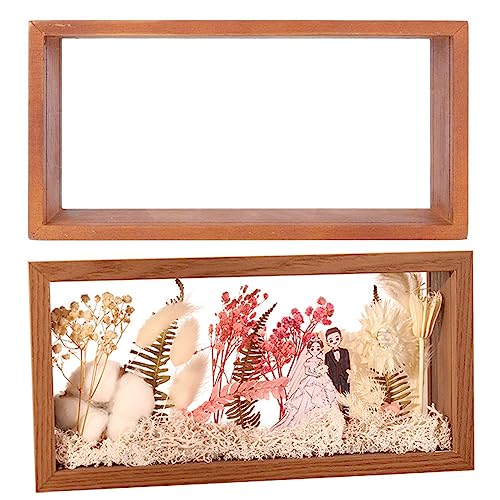 AIRFUL 3D Bilderrahmen, Transparent auf beiden Seiten, 26 x 13cm-Tiefer Rahmen für Objekte Blumen Große Schattenbox Vitrine Rahmen für Wandschrank oder Desktop, Objektrahmen von AIRFUL