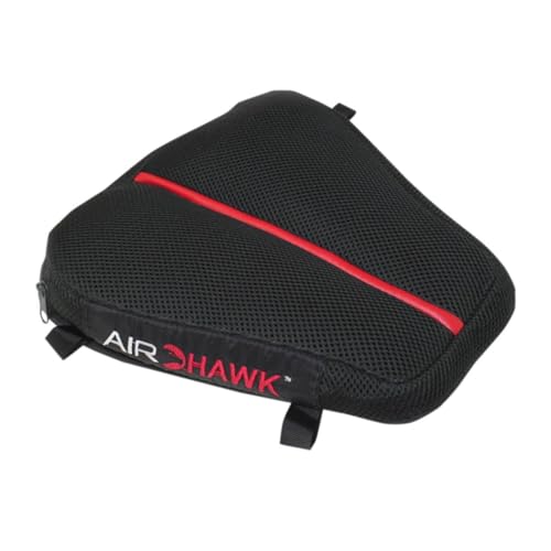 Airhawk 27,9 x 27,9 cm Dual-Sport-Motorrad-Sitzkissen – leichtes, tragbares, aufblasbares Multizellen-Luftpolster mit atmungsaktivem Abstandshalter-Netzbezug und Rutschfester Unterseite von AIRHAWK