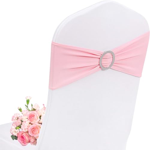 AIRIT LOVELY Stuhlschärpen für Hochzeit, 50 Stück, Spandex, hellrosa, für Stühle, rosa Stuhlschärpen, Bänder mit Blucke, für Brautparty, Babyparty, Geburtstag, Bankett, Party-Dekorationen AIRIT LOVELY Stuhlschärpen für Hochzeit, 50 Stück, Spandex, hellrosa, für Stühle, rosa Stuhlschärpen, Bänder mit Blucke, für Brautparty, Babyparty, Geburtstag, Bankett, Party-Dekorationen von AIRIT LOVELY