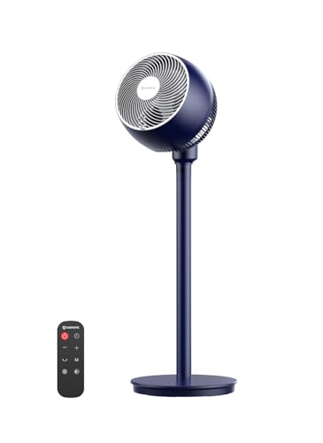 AIRMATE Ventilator Leise 25dB, 1600m³/h Extra großes Luftvolumen Standventilator, Einstellbare Höhe (30-94cm) Ventilator mit Fernbedienung, 12-Geschwindigkeit Standing Fan mit DC Motor von AIRMATE