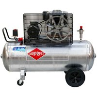 Lgeschmierter Druckluft-Kompressor 5,5 ps 4 kW 11 bar verzinkter 270 Liter Kessel, 400 Volt großer Kolben-Kompressor gk 700-300 - Airpress von AIRPRESS