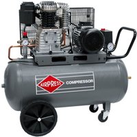 Druckluft-Kompressor 3 ps 2,2 kW 10 bar 90 Liter Kessel 400 v hk 425-90 ölgeschmierter Luftkompressor - Airpress von AIRPRESS