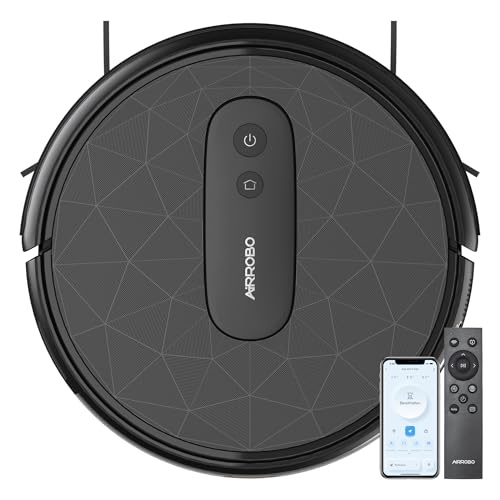 AIRROBO P20 Saugroboter, Roboter Staubsauger mit 2800Pa Saugkraft, Selbstaufladend, WLAN, 120 Minuten Laufzeit, Roboterstaubsauger für Teppiche, Tierhaare, Hartböden von AIRROBO