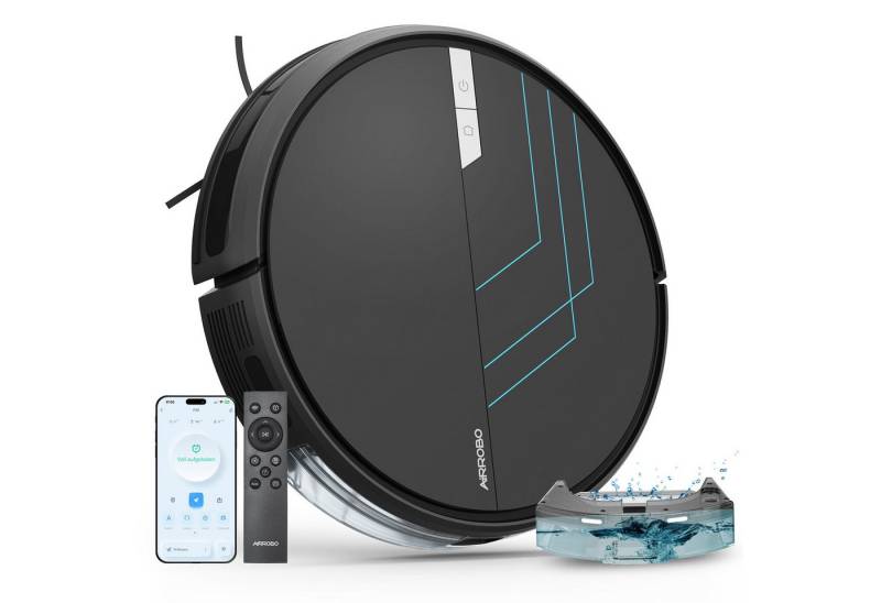 AIRROBO Nass-Trocken-Saugroboter P30 Staubsauger- und Mopproboter,3000PA, mit Beutel, mit Staubabsaug- und Selbstreinigungsfunktion, mit Wischfunktion von AIRROBO