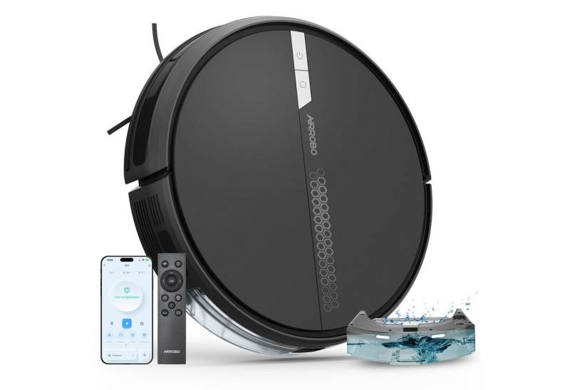 AIRROBO Nass-Trocken-Saugroboter G60 Starker Saugroboter mit Smarter Wischfunktion & 3000 Pa von AIRROBO