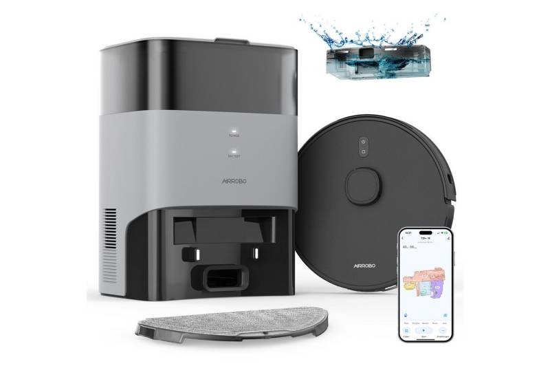 AIRROBO Saugroboter Saugroboter mit Wischfunktion WLAN Staubsauger Roboter, T20+, 50,00 W, mit Beutel, 360° Kollisionsschutz von AIRROBO