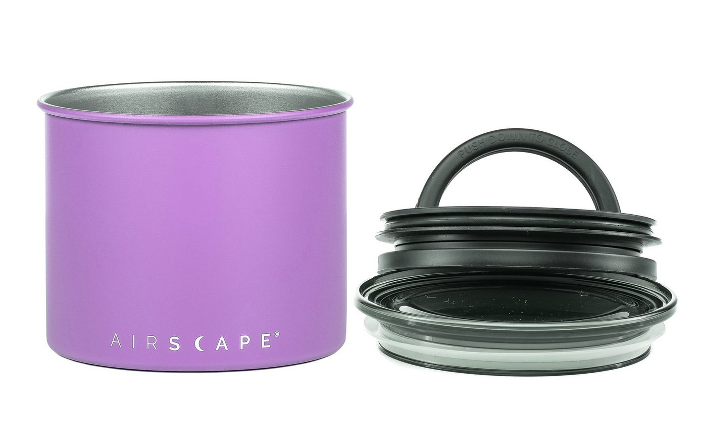AIRSCAPE Kaffeedose Airscape Edelstahl Kaffeedose Vorratsdose luftdicht 946ml lavendel, Material: Edelstahl, Kunststoff von AIRSCAPE
