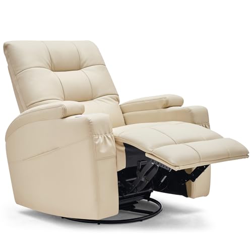 AIRSKY Liegestuhl aus echtem Leder, großer Drehstuhl und Wippe, italienischer Wasserwaschprozess, Kindergarten Gleiter Liegestuhl, Schaukelstuhl, Kinderzimmerwippe, R2, Beige AIRSKY Liegestuhl aus echtem Leder, großer Drehstuhl und Wippe, italienischer Wasserwaschprozess, Kindergarten Gleiter Liegestuhl, Schaukelstuhl, Kinderzimmerwippe, R2, Beige von AIRSKY
