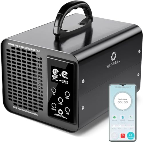 AIRTHEREAL MA10K-PRO SMART Ozongenerator mit WLAN-Steuerung - 10.000 mg/h, O3-Maschine für Zuhause, Luft-Ionisator, einstellbar für alle Raumgrößen von AIRTHEREAL