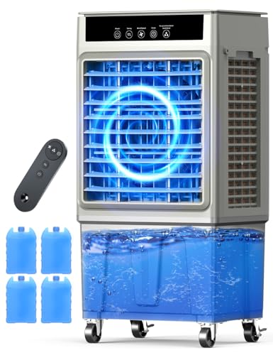 Große Swamp Cooler Klimaanlage Fernbedienung Tragbarer Kühlventilator für Garage Outdoor Extra Groß Große Swamp Cooler Klimaanlage Fernbedienung Tragbarer Kühlventilator für Garage Outdoor Extra Groß von AIRTHRYL