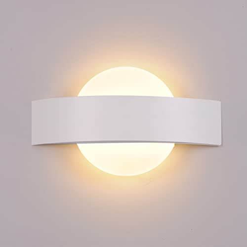 AIRTWESD Modern Nachttischlampen 6W LED Wandleuchten Acrylmaterial Leseleuchte Metall Wandleuchte 3000K Warmweiß von AIRTWESD