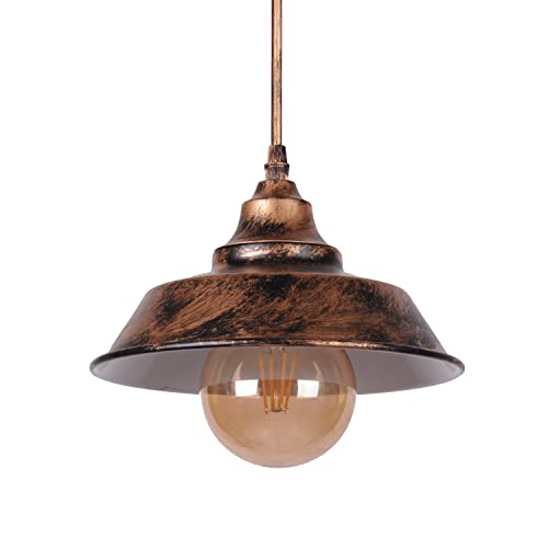 AIRTWESD küchenlampe Hängend Industrial E27 lampenschirm vintage Kronleuchter Deckenleuchte Metallschirm(ohne Glühbirne) von AIRTWESD