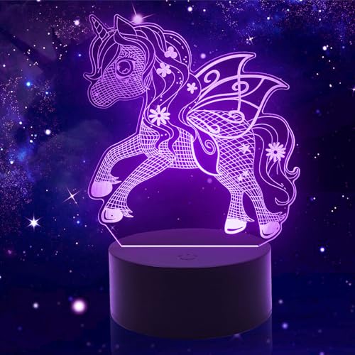 AIRUEEK Nachtlicht Steckdose mit Dämmerungssensor - einhorn geschenke für mädchen spielzeug einhörner lampe geschenk 14 jahre 16 barbie von AIRUEEK