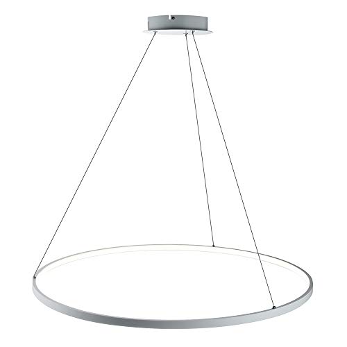 1-Licht Kreis Pendelleuchte LED Metall Acryl Kronleuchter Modern Hängend Verstellbar Hängeleuchte Für Wohnzimmer Schlafzimmer Küche,White+WarmLight-40cm von AIRUI