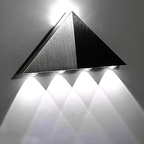 AIRUI Dreieck Wandleuchten Innen Wohnzimmer LED Wandlampe Nach Oben Und Unten Modern Aluminium Wandbeleuchtung Für Schlafzimmer Flur Korridor Treppe,CoolWhite-5W von AIRUI