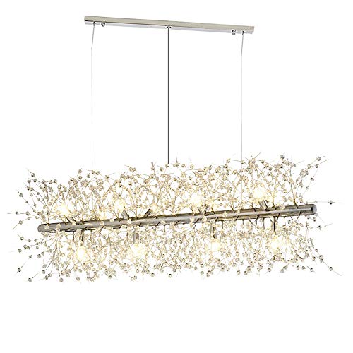 AIRUI Kristall Insel Kronleuchter LED Löwenzahn Pendelleuchte Modern Verstellbar Hängelampe Wohnzimmer Restaurant Esstisch Deckenleuchte,Silver+WarmLight-92 * 40cm AIRUI Kristall Insel Kronleuchter LED Löwenzahn Pendelleuchte Modern Verstellbar Hängelampe Wohnzimmer Restaurant Esstisch Deckenleuchte,Silver+WarmLight-92 * 40cm von AIRUI