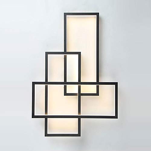 AIRUI LED Rechteck Wandlampe Unterputz Wandleuchte Modern Aluminium Innen Beleuchtung Leuchte Für Wohnzimmer Schlafzimmer Flur Treppenhaus Gang,Black+WarmLight-101 * 68cm AIRUI LED Rechteck Wandlampe Unterputz Wandleuchte Modern Aluminium Innen Beleuchtung Leuchte Für Wohnzimmer Schlafzimmer Flur Treppenhaus Gang,Black+WarmLight-101 * 68cm von AIRUI