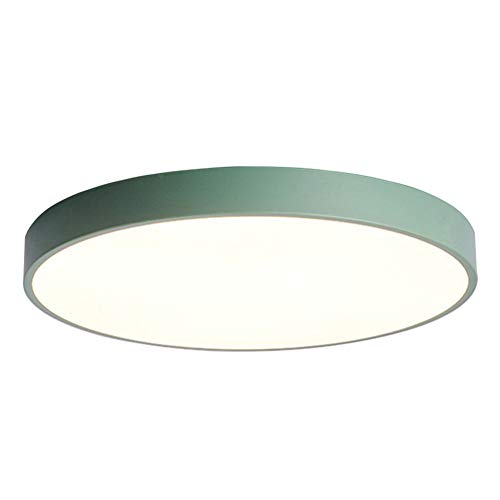 AIRUI Macaron LED-Deckenleuchte Aufputzmontage Rund Deckenlampe Modern Kinderzimmer Innenbeleuchtung Für Jungen Mädchen Schlafzimmer Wohnzimmer,Green+Neutral Light-50cm 36W von AIRUI