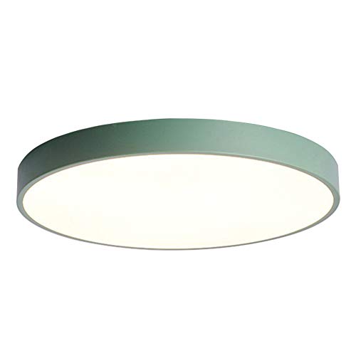 AIRUI Macaron LED-Deckenleuchte Aufputzmontage Rund Deckenlampe Modern Kinderzimmer Innenbeleuchtung Für Jungen Mädchen Schlafzimmer Wohnzimmer,Green+Warm White-40cm 24W von AIRUI