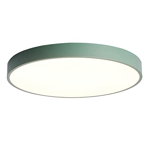AIRUI Macaron Rund Deckenleuchte Kinderzimmer Modern LED-Lampe Für Jungen Mädchen Schlafzimmer Wohnzimmer Kindergarten,Green+TricolorDimming-30cm von AIRUI