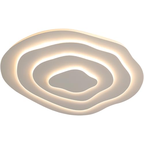 AIRUI Unregelmäßig Ringdesign Deckenlicht Modern Wolke Led Deckenlampe Kreativ Speziell Geformt Kronleuchter Für Wohnzimmer Schlafzimmer Büro(80cm, 69W,Stepless Dimming) von AIRUI