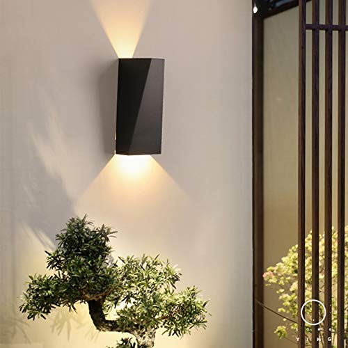 LED Wandleuchten Innen Modern Wandlampe Metall Auf Und Ab Wandleuchte Spot Lampe Für Wohnzimmer Schlafzimmer Flur Treppe,Black+WarmWhite-10W von AIRUI
