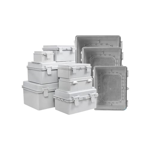 AIRUIXI Abzweigdose IP66 ABS PC Scharnier Kunststoffgehäuse Stromanschlusskasten Outdoor Kunststoffkasten(400x300x200mm) von AIRUIXI