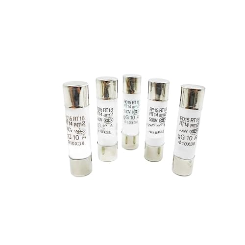 AIRUIXI Keramik-Sicherung 5 Stücke 10 * 38 MM Keramiksicherung 380 V 0,5A 1A 2A 3A 4A 5A 6A 8A 10A 16A 20A 25A 32A 40A RO15 RT18 Keramiksicherung 10x38mm 380 V(3A) von AIRUIXI