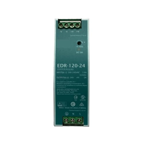 AIRUIXI Schaltnetzteil EDR-120 Schaltnetzteil 220V auf 24V Führungsschiene 12V48V DC, Spannungsregler, Transformator EDR-150-24(EDR-120-12) von AIRUIXI